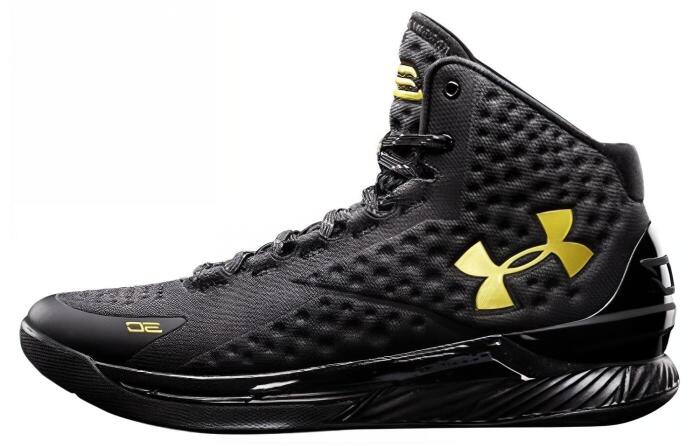 Under Armour Curry 1 1 Black and Gold Banner