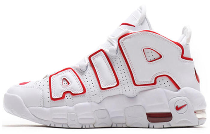 Nike Air More Uptempo "White Varsity Red Outline"