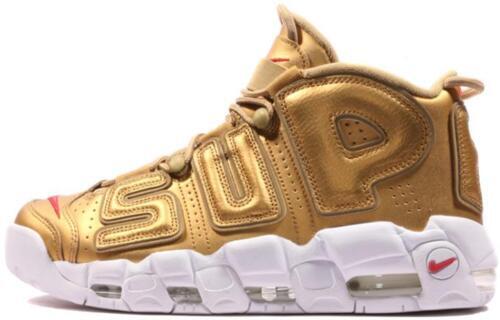 Supreme x Air More Uptempo Metallic Gold