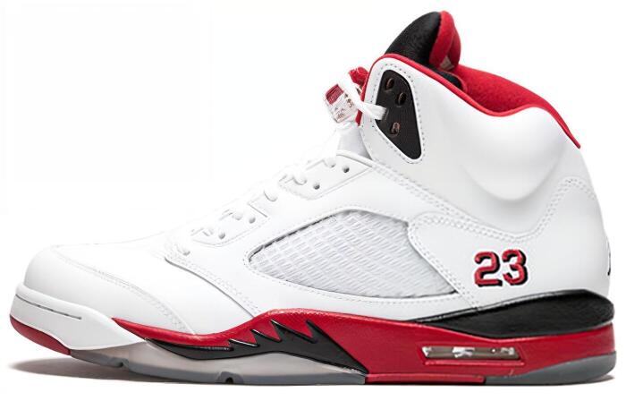 Air Jordan 5 Retro Fire Red Black Tongue  (2013)