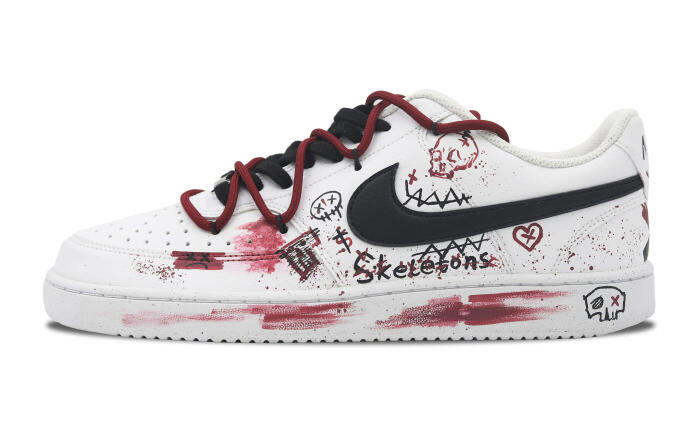 【】 Nike Court Vision 1 Low Skeletons