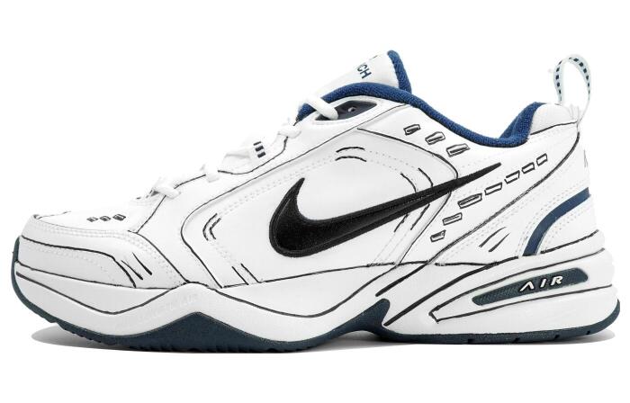 【】 Nike Air Monarch 4 White Navy PU
