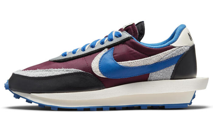 Sacai x Nike LDWaffle night maroon and team royal