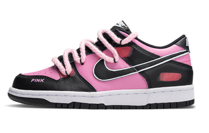 【】 Nike Dunk Low Black Pink Dunk GS