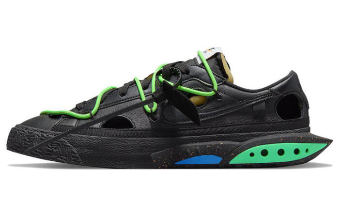 OFF-WHITE x Nike Blazer 77 "Black and Electro Green"